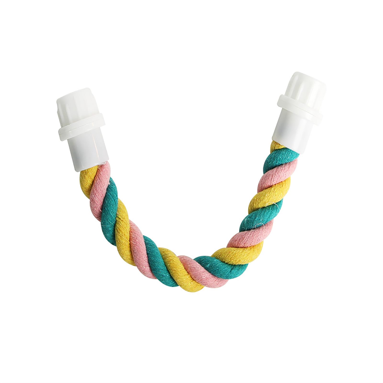 【送料無料】WXVOVXW 止まり木、インコ 止まり木、オウム クライミング コットン ロープ インコ おもちゃ、鳥用止まり木 オウム ロープ パーチ 取り付け簡単 (L)