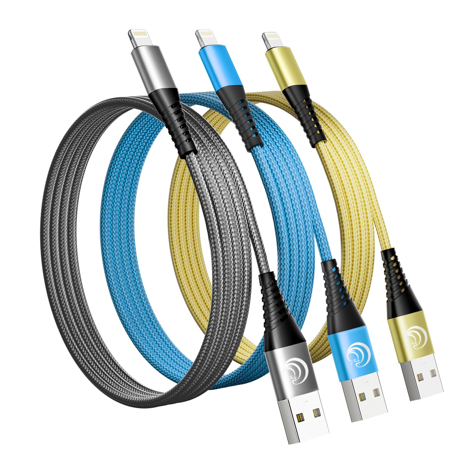 【送料無料】iphone 充電ケーブル 2m 3本セット Aioneus ライトニングケーブル lig...