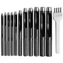 【送料無料】KEWAYO ポンチセット 穴あけポンチ パンチ 穴あけポンチ 11本 1mm、1.5mm、2mm、3mm、4mm、5mm、6mm、7mm、8mm、9mm、10mm