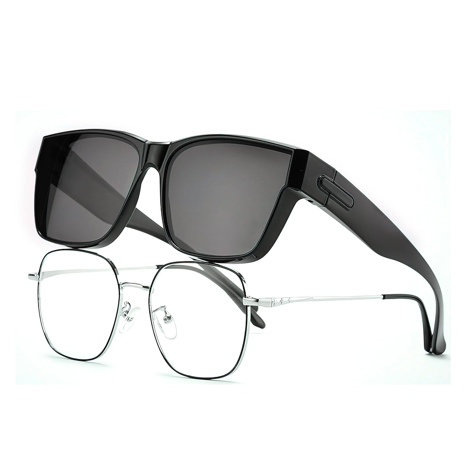 【送料無料】[aninako] サングラス 眼鏡の上から オーバーサングラス 偏光 オーバーグラス メガネの上..