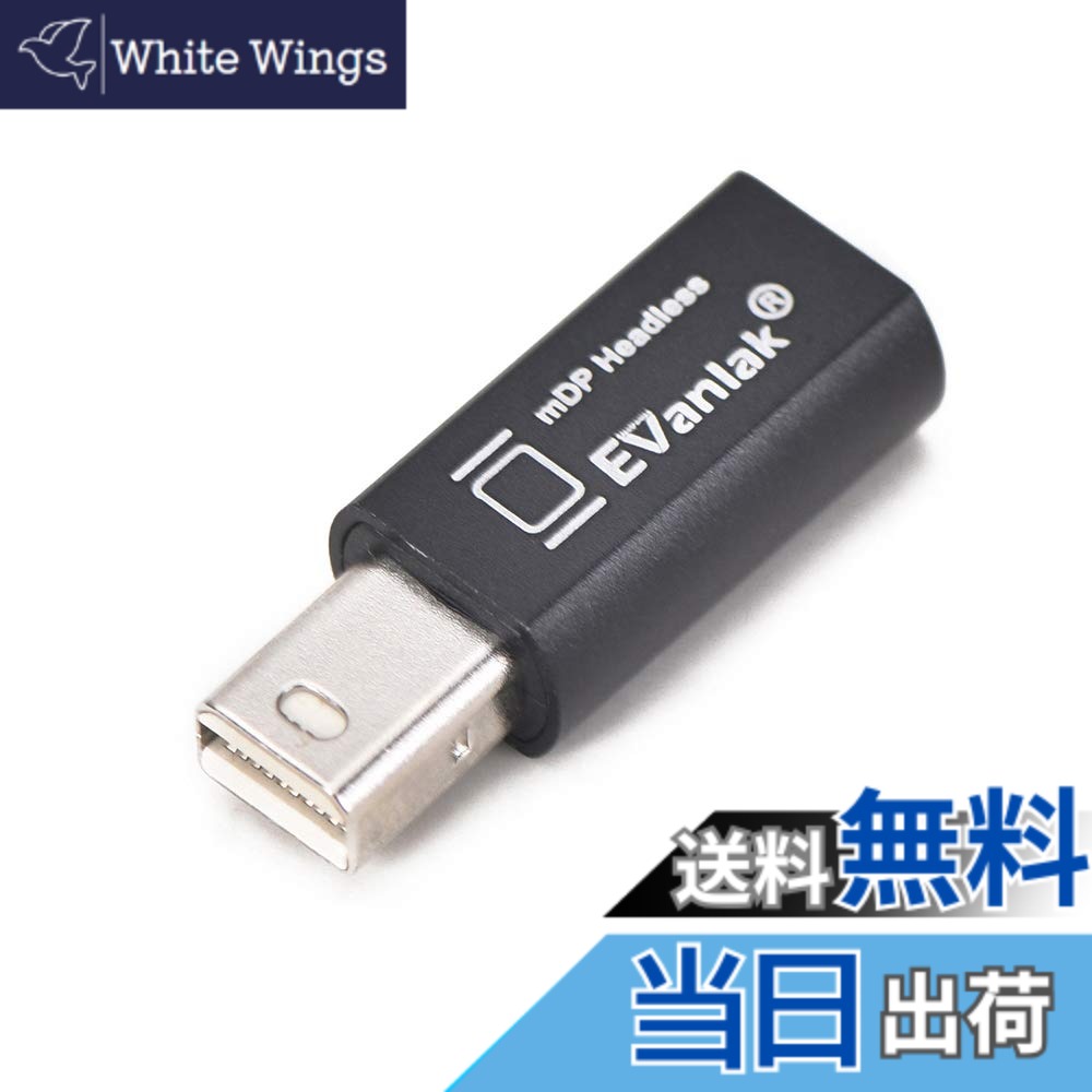 EVanlak Mini DisplayPort ヘッドレスゴーストディスプレイエミュレーター PC 4K DP ダミープラグ用 (ヘッドレス1080-3840x2160@17hz対応)