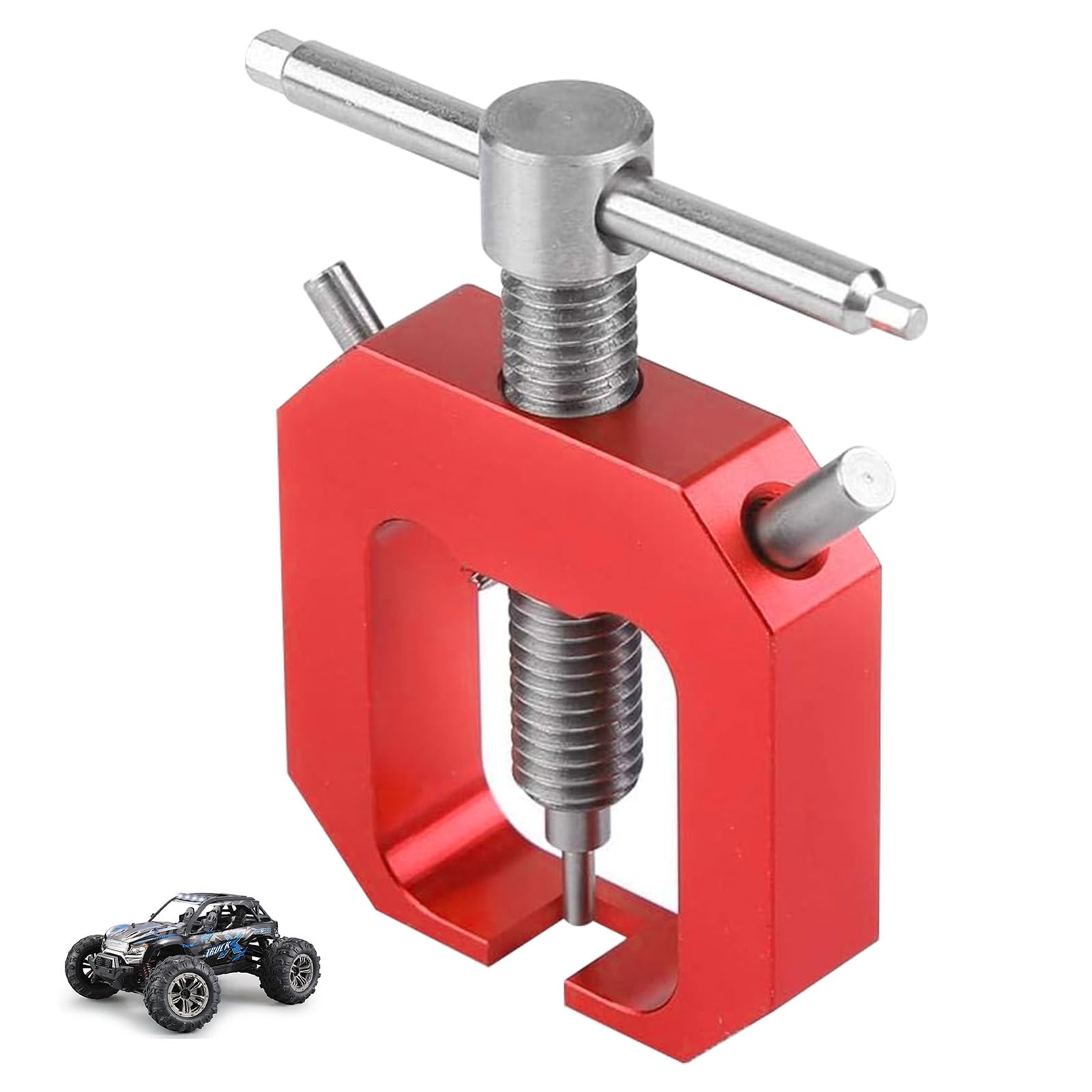 【送料無料】TVETE ピニオンプーラー ギア プーラー 小型 2本爪 プーリー外し 工具 小型 【3つサイズ】 六角レンチ付き 正方形 赤 アルミニウム合金 ミニ四駆 ギア用 プーリー抜き RC車輌用 プーラー 2本爪 ミニ 小型 プーラー 工具