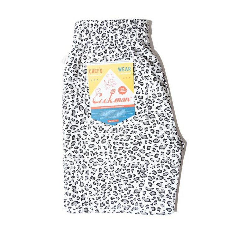 Cookman クックマン Chef Pants Short Snow Leopard シェフショートパンツ ハーフパンツ イージーパンツ スノーレオパード