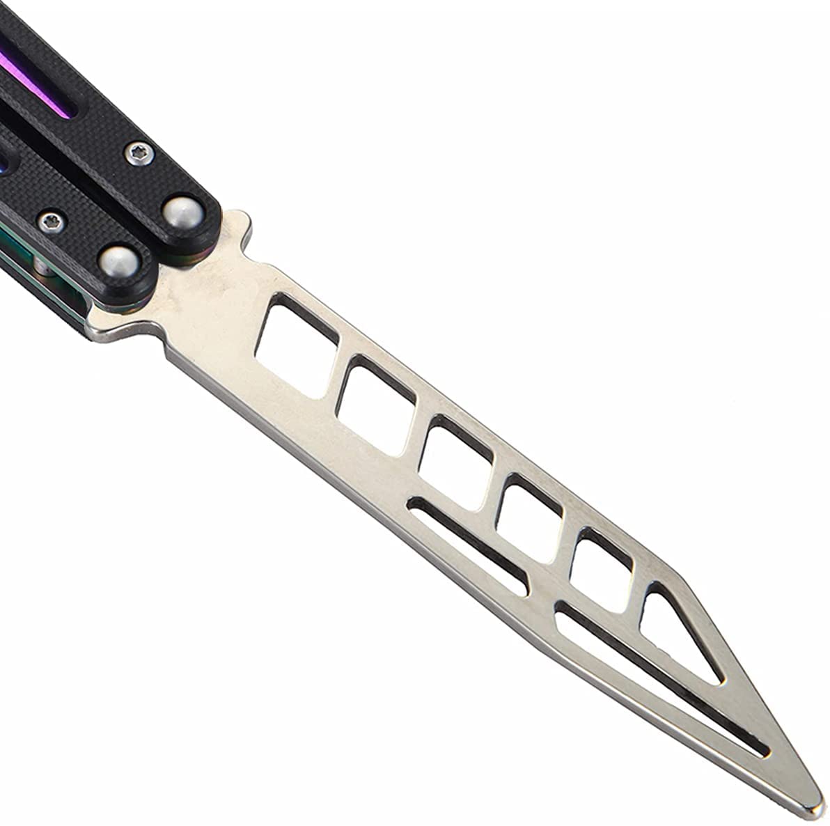 バタフライナイフ 練習用 トレーニング用 刃無し 折りたたみ式 初心者対応 G10のハンドル rainbow通販格安セール情報 楽天 通販