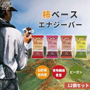 《砂糖 甘味料 香料 着色料 動物性原料 全て 不使用》柿ベース エナジーバー 4種の味から選べる 12個 セット