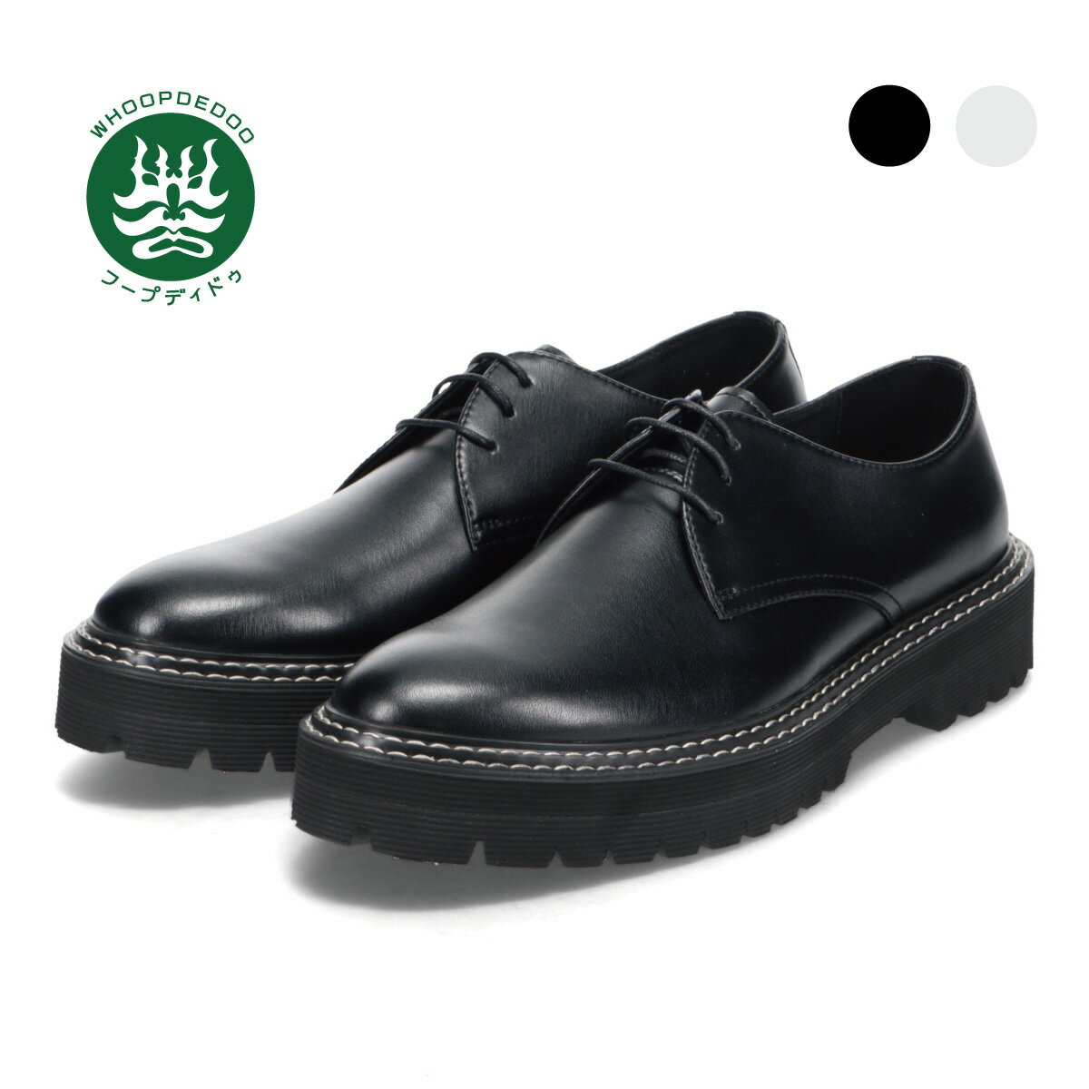 ブラックフライデー限定【1,000円OFFクーポン配布中】プラットフォームコマンドソールダービーシューズ 人工皮革 厚底 カジュアル タンクソール ダービーシュ...