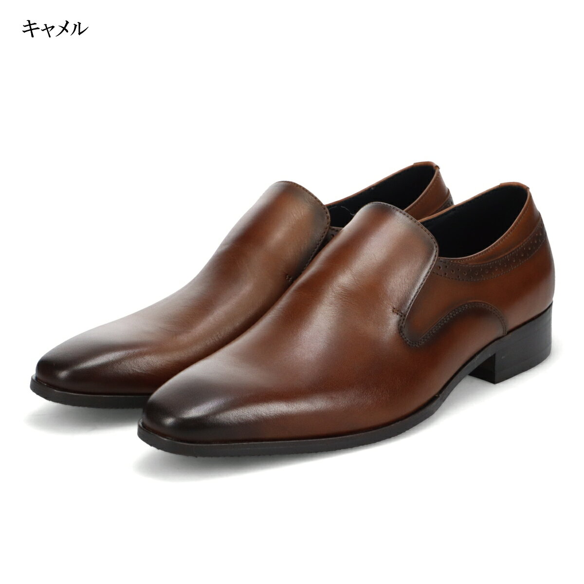 クラストレザー ビジネスシューズ ドレス スリッポン 本革 ヴィブラムソール おすすめ メンズ ビジネス vibram 防滑 ジャケパン スーツ 社会人 パーティー 通勤 仕事用 入学式 卒業式 whoop-de-doo フープディドゥ 24230592【送料無料】 whoop-10001677 フープディドゥ公式楽天市場店 サンプル画像3