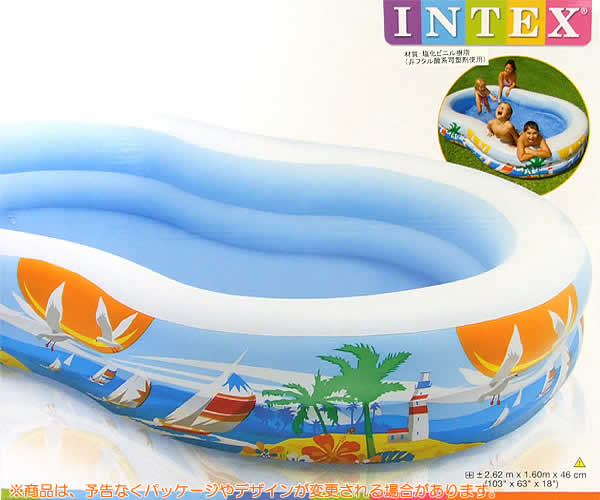 INTEX社製スイムセンターパラダイスラグーンプール 56490(262cm×160cm×46cm)のサムネイル