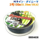 釣り糸 PEライン・ダイニーマ3号100m(0.28mm/30Lb)(89004638)