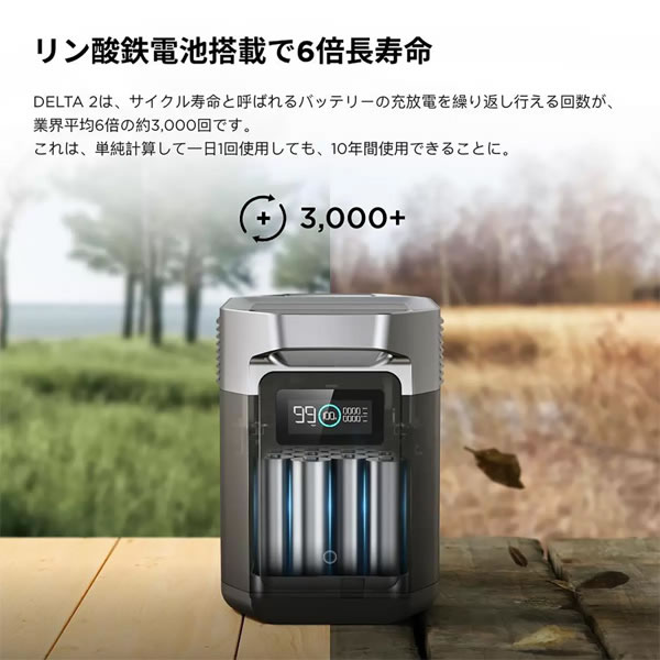 【送料無料・直送品】EcoFlow ポータブル電源 デルタ2 容量1,024Wh ZMR330-JP DELTA2 MAX エコフロー 災害時 防災 緊急時 非常用 家庭用蓄電池 キャンプ アウトドア コストコ