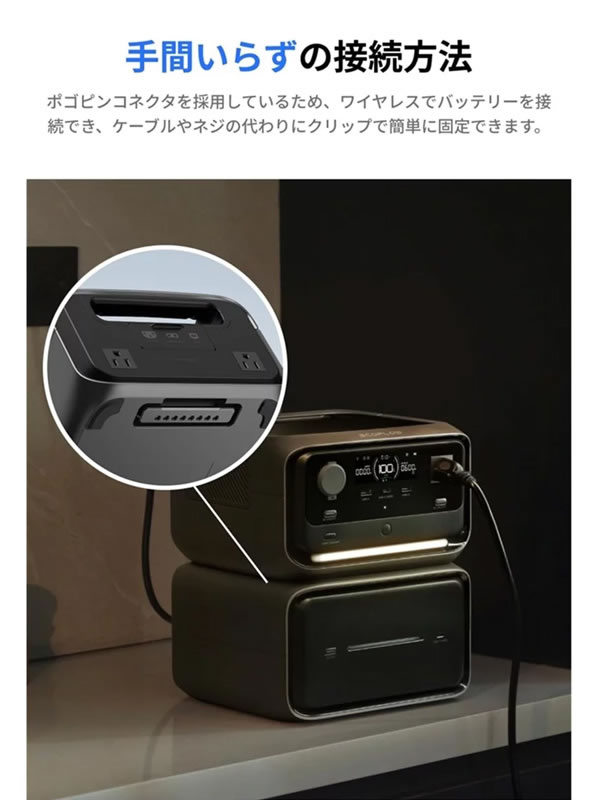 【送料無料】EcoFlow ポータブル電源 RIVER3 MAX Plus 容量858Wh エコフロー リバー3 マックスプラス 災害時 防災 緊急時 非常用 家庭用蓄電池 キャンプ アウトドア コストコ wich-10025961 ウイッチ サンプル画像3