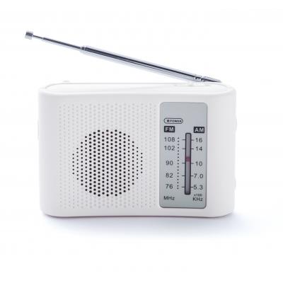 備えて安心！スピーカー付きワイドFM＆AMラジオ（@699円税別 60台単位 メーカー直送品） 話題のワイドFMがスピーカーで聞ける！ イヤホンが苦手な方も安心の、備えておきたいコンパクトなこの一台 ワイドFM（FM補完包装）とは・・・災害や電波障害に強い FMの周波数を使い、AMラジオの番組を放送するサービスです。 FMラジオは雑音にも強く、いざという時にも情報を聞き取りやすいメリットがあります。 ■仕様 商品コード 2708301 JANコード 4527231058489本体サイズ 10×3.5×6.5cm パッケージサイズ 10.8×3.8×7.1cm 荷姿 化粧箱入り 材質 ABS樹脂・PVC・スチール 外装カートンサイズ 40×34×18cm その他 単3形乾電池2本使用(別売) 【ご注意】 ●メーカー直送となりますので代金引換でのご注文はお受けできません。 　お振込みもしくはカード決済にてご注文ください。 　システム上、「代引き・時間指定」を選択出来てしまいますが、 　どちらもお受けできませんのでご了承下さい。 ●代金引換でのご注文は銀行振込に変更しご連絡させていただきます。 ●突然の欠品・終売、入荷時期による仕様の変更等がある場合がございます。 ●こちらの商品は初期不良も含めて、全てメーカー対応になります。 ●沖縄・離島地域への発送は行っておりません。 これらの点を予めご理解の上ご検討お願いいたします。 もちろん新品未使用品！ この機会をお見逃しなく！