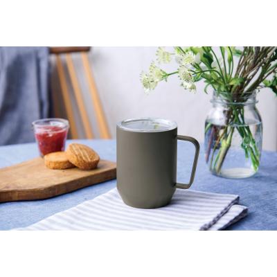 Rakuten - 蓋付き真空ステンレスマグカップ400ml（グレー）（@599円税別 48個単位 メーカー直送品・時間指定不可）
