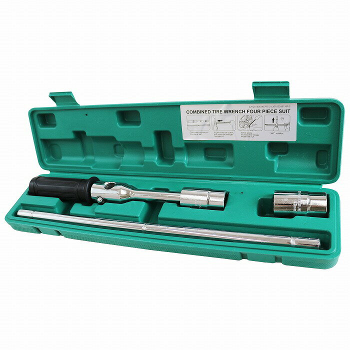 倍力 クロスレンチ グリップ付 十字 T字 レンチ タイヤ ホイール 楽々 交換 17mm 19mm 21mm 23mm ソケ..