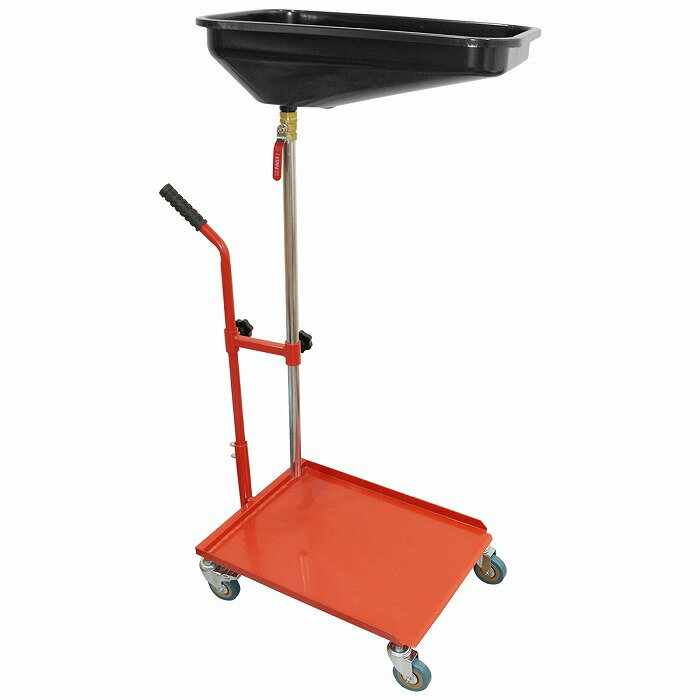 オイル交換 廃油 受け コック付き ペール缶用 受け皿 10L キャスター付き オイルドレン オイル ドレー..