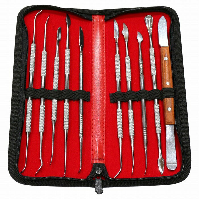 ステンレス製 モールディング スパチュラ ヘラ 10本セット ステン 工具 レザークラフト へら 粘土細工 ..