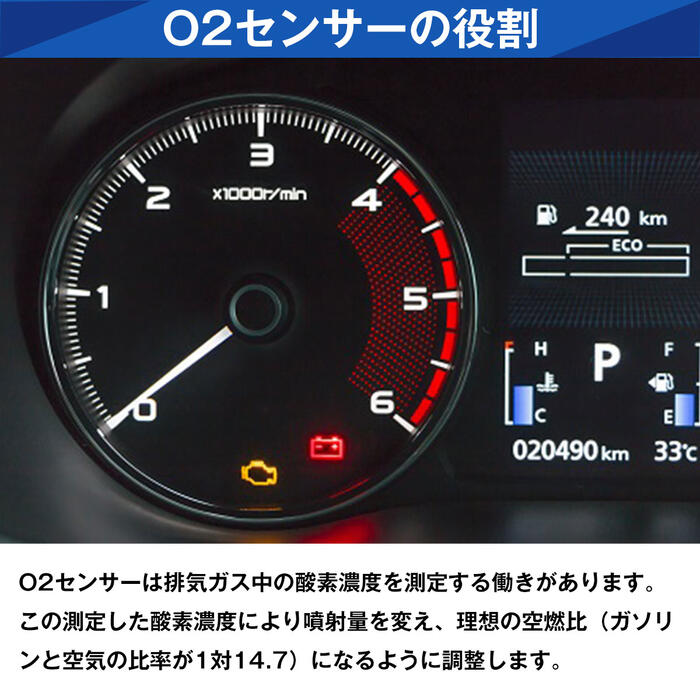 ポン付 O2センサー エスティマ TCR10W TCR11W 2TZFE 89465-29675 オーツーセンサー ラムダセンサー