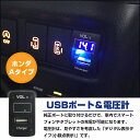 ホンダAタイプ ステップワゴンスパーダ H21.10〜H27.4 LED発光：レッド 電圧計表示 USBポート 充電 12V 2.1A 増設 パネル USBスイッチホールカバー 2