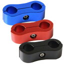 【 AN8 / 16mm 】アルミ製 ホースセパレーター ホースクランプ 固定 3個セット 全3色 青/ブルー 赤/レッド 黒/ブラック