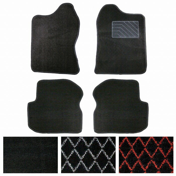 専用設計 ジムニー JB23W MT用 平成10年- JB33/43 シエラ 4PCS 黒 無地 フロント＆リア フロアマット セット カラー全3色