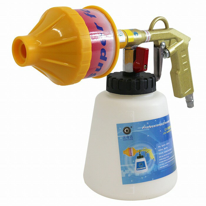 泡洗車 フォームガン 1000ml 1L エアー式 洗車 泡 で洗浄 エア コンプレッサー 床 壁 家 車 自転車 バイク 洗剤 タンク付きのサムネイル