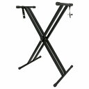 キーボード スタンド 高さ7段調整 軽量2.2KG 電子ピアノ 電子キーボード 鍵盤 X型 黒/ブラック 横29.5cm-96cm×高32.5cm-97cm(2)