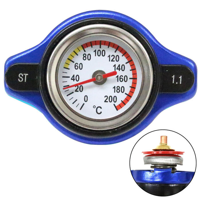 水温計付き ラジエーターキャップ 1.1k タイプA [ブルー/青色] MR2 SW20 1989/10- エンジン型式/3S-GE 3S-GTE ラジエターキャップ
