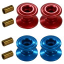 ミニ四駆用 部品 パーツ 2個セット 2段アルミローラー 13-12mm カラー全2色 ブルー レッド