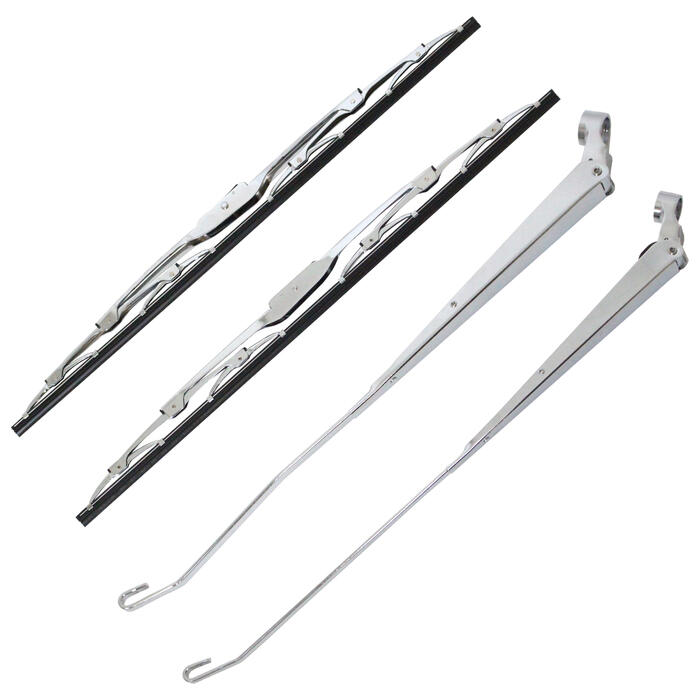 【台湾製】 日野 デュトロ / トヨタ ダイナ / ダイハツ デルタ 2t メッキ ワイパーアーム ブレード ワイパーブレード 交換 (ワイド車用)