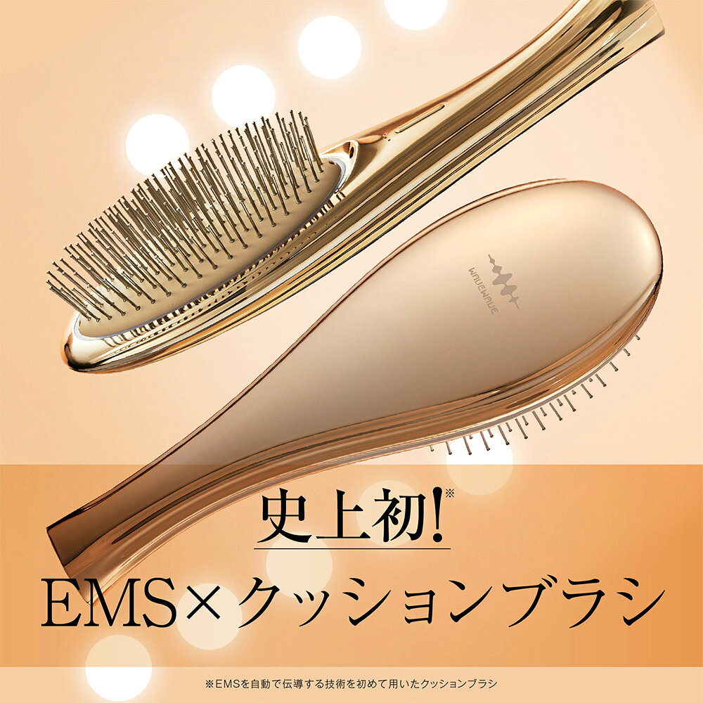 WAVE WAVE EMSブラシ エアー EMS Brush Air ウェイブウェイブ ブラッシュエアー 電気ブラシ クッションブラシ 頭皮 髪 ヘアケア スカルプケア ブラシ リフトケア マクロカレント 赤色LED 美容 マイナスイオン 潤い WH41-01 母の日 ギフト 実用的【ポイント10倍】 wide-10075356 いつもショップ サンプル画像3