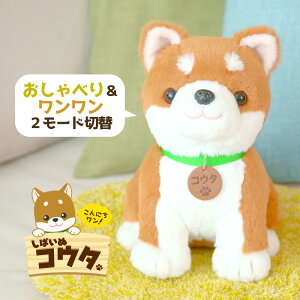 テレビで紹介☆ 音声認識ぬいぐるみ こんにちワン!しばいぬコウタ【バンダナ付きセット】おしゃべり人形 おしゃべりぬいぐるみ しゃべる ロボット 犬 柴犬 コウタ シバイヌ 会話 歌 挨拶 シニア 介護 規則的生活 認知症対策 話し相手【送料無料 ポイント10倍】【RSL】