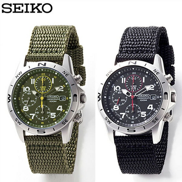  セイコーミリタリーウオッチ  セイコーミリタリーウォッチ （ カーキ ／ ブラック ） 腕時計 メンズ クロノグラフ SEIKO ミリタリーウォッチ 10気圧防水 蓄光文字盤 ギフト 還暦祝い ホワイトデー 遅れてごめんね 母の日 母の日