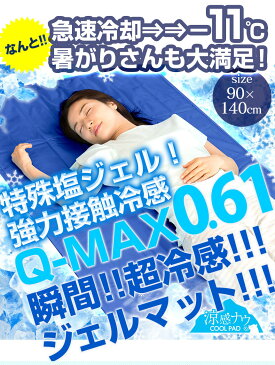 【送料無料】ひんやりマット ダブル ジェルマット ひんやりジェルマット 90×140cm 涼感ナウCoolPad 接触冷感 敷きパット 敷パッド 敷パット ひんやりマット 接触冷感敷きパッド 冷感マット クールマット ジェルマット ひんやり 敷きパッド 冷却マット 赤ちゃん 塩