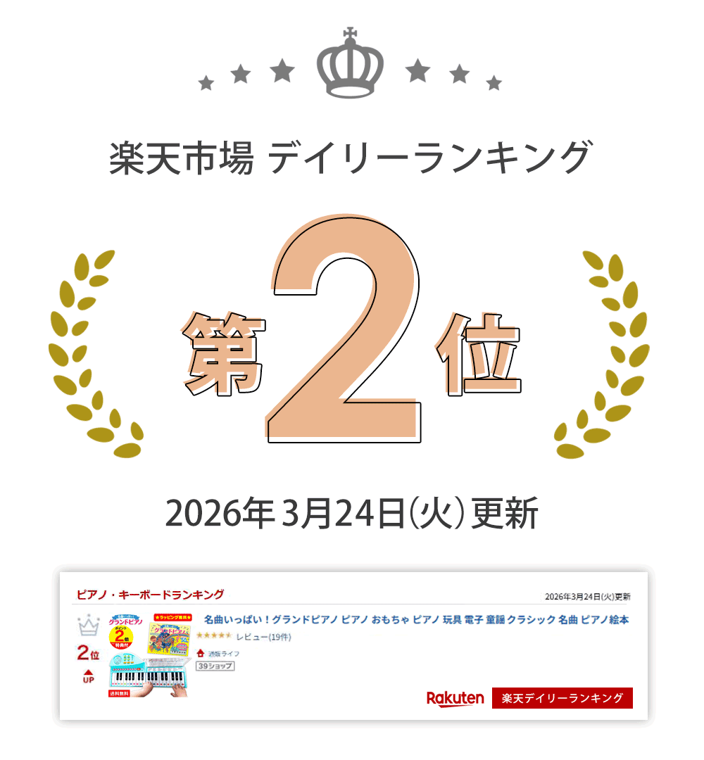 名曲いっぱい！グランドピアノ ピアノ おもちゃ ピアノ絵本 50曲 おすすめ 子供 赤ちゃん 女の子 折り畳みピアノ 折りたたみ式ピアノ 練習 電子ピアノ 誕生日 入園祝い 卒園祝い 入学祝い プレゼント ギフト キーボード 誕生日祝い オルガン ポイント2倍 クリスマス【RSL】 2