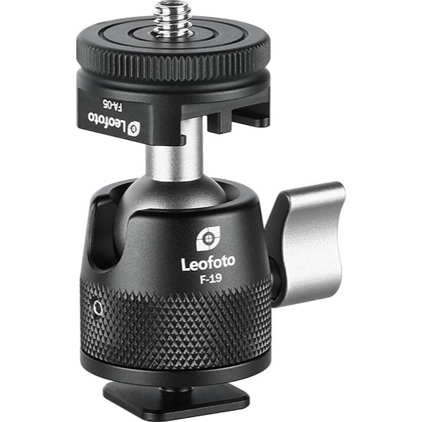 Leofoto(レオフォト) F-19 小型自由雲台［1/4インチ対応｜ボール径19mm｜アクセサリ