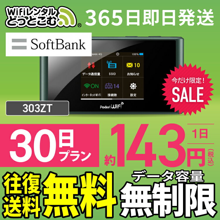 WiFi レンタル 30日 無制限 送料無料 