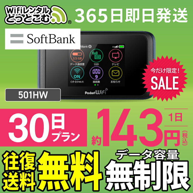 WiFi レンタル 30日 無制限 送料無料 即日発送 レン