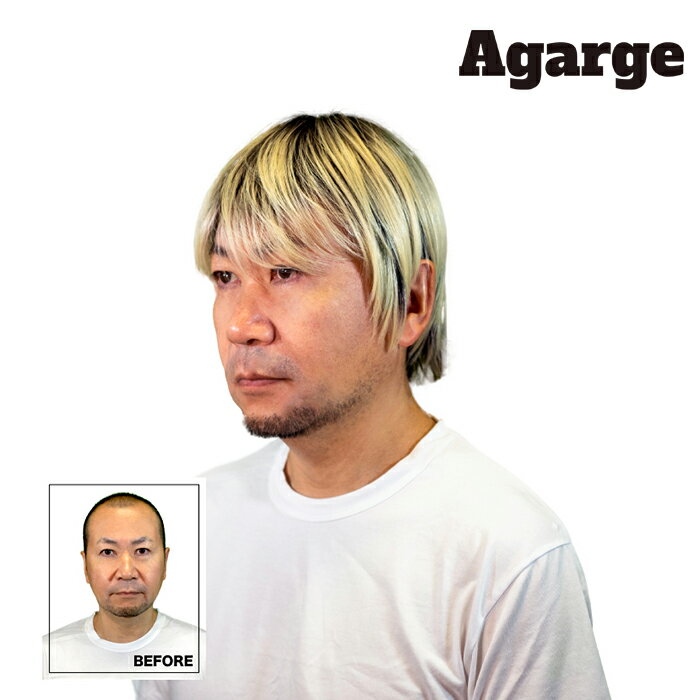 メンズウィッグ 男性用かつら ウイッグ サラツヤパツキン ショートヘア 金髪 メンズウイッグ アガルゲ フルウィッグ おしゃれ かっこいい