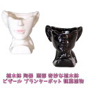 植木鉢 陶器 顔 頭部 奇妙な植木鉢 ビザール プランター アート モダン 鉢 室内 観葉植物 サボテン 多肉植物に最適
