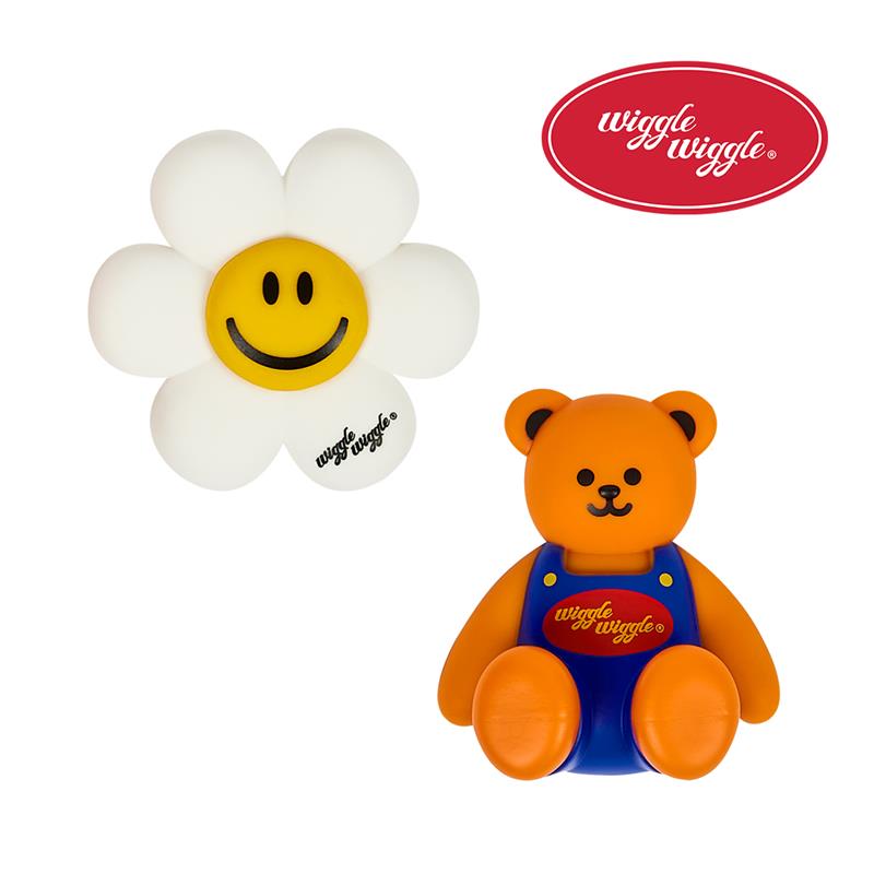 【Wiggle Wiggle 公式】車用芳香剤 - Smile We Love / Wiggle Bear サンダルウッド バニラ フルーティーな香り コットンの香り クリップ式 長さ2種類付き 送風口に取り付け 車 芳香剤 カー用品 消臭 ウィグルウィグル