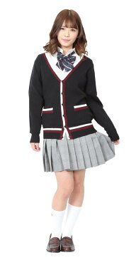 TeensEver TE-18SS カーディガン ライン ブラック L JK ファッション 制服 高校 中学 女子高生