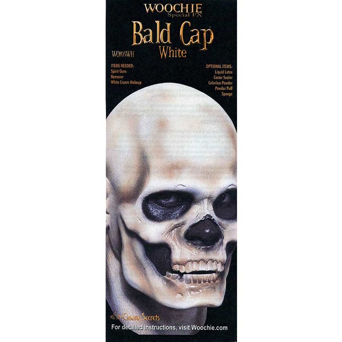 米国シネマシークレット社製 ボールドキャップ ホワイト（白色） Bald Cap White WO105WH