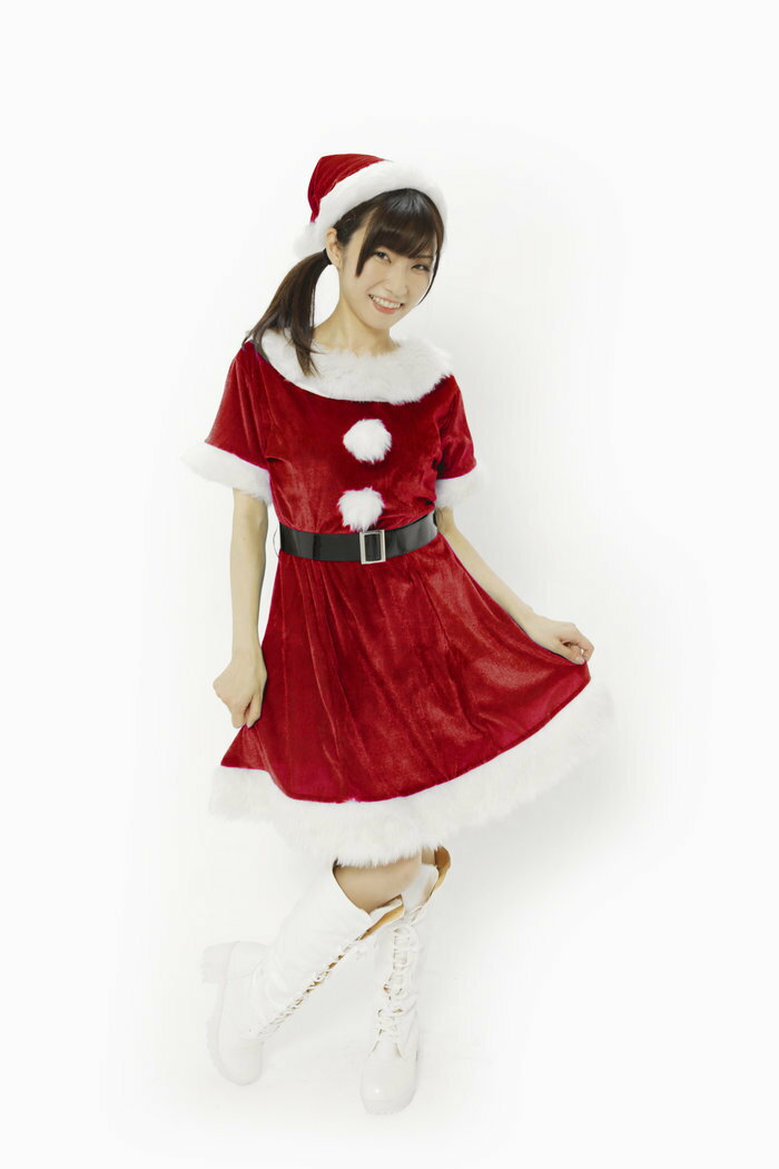 乐天商城 - サンタクロース カラフルサンタガール レッド レディース 仮装 Xmas クリスマス