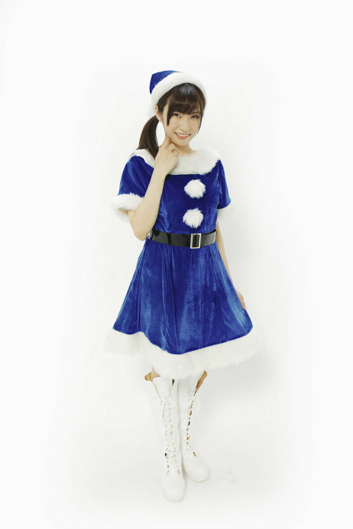 Rakuten - サンタクロース カラフルサンタガール ブルー レディース Xmas 仮装 クリスマス