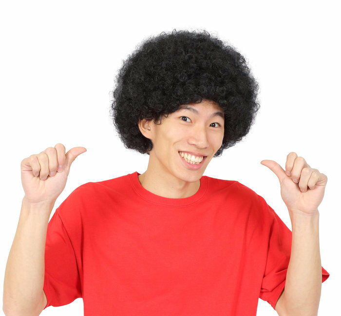 インスタ映えかつら カツランド アフロ ブラック イベント コスプレ
