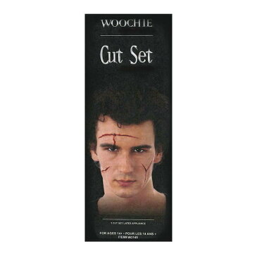 シネマシークレット WOOCHIE Cut Set 見ているだけで痛くなる 切り刻まれた傷の特殊メイクキット WO145 学園祭 切り傷 シネマシークレット 舞台 リストカット 切られた傷 特殊メイク ハロウィン パーティー コスプレ 傷跡 仮装 傷 怪我 ホラー