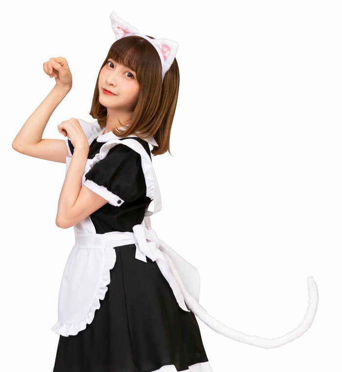 けもみみしっぽセット 白ねこ コスプレ どうぶつ 仮装 コスチューム かわいいのサムネイル