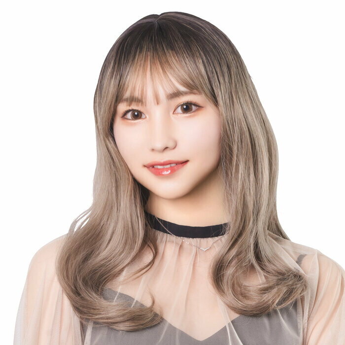 【ブラックフライデー10%OFFクーポン対象】ウィッグ WIGGY RICH ウェーブミディアム ミルクティアッシュG インスタ映え 耐熱ファイバー 推し