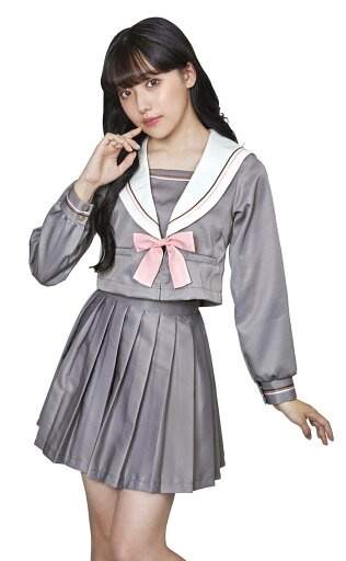 オルチャンセーラー グレーピンク KPOP ファッション 韓国風制服 カワイイ オルチャンセーラー グレーピンク KPOP ファッション 韓国風制服 カワイイ