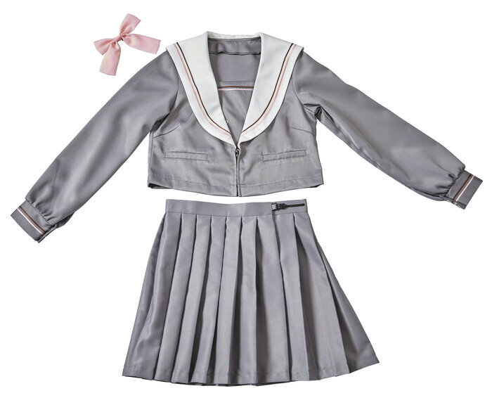 オルチャンセーラー グレーピンク KPOP ファッション 韓国風制服 カワイイ